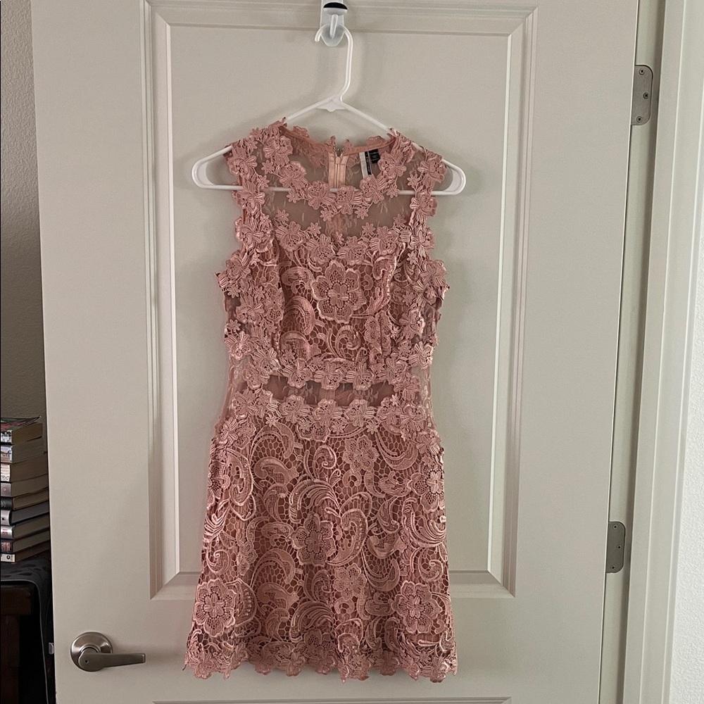 Topshop  Pink Lace Dress